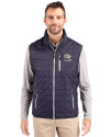 Georgia Tech Yellow Jackets Alumni Cutter & Buck Rainier PrimaLoft® Mens Big and Tall Eco Insulated Full Zip Puffer Vest Dark Navy/Silver Front Thumbnail Image