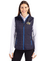Georgia Tech Yellow Jackets - Cutter & Buck Rainier PrimaLoft® Womens Eco Insulated Full Zip Puffer Vest Dark Navy Front Thumbnail Image