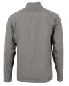 Georgia Tech Yellow Jackets Alumni Cutter & Buck Adapt Eco Knit Hybrid Recycled Mens Full Zip Jacket Elemental Grey Mannequin Back Thumbnail Image