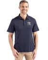 Georgia Tech Yellow Jackets Alumni Cutter & Buck Coastline Epic Comfort Recycled Mens Polo Navy Blue Front Thumbnail Image