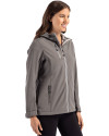 Clique Telemark Eco Stretch Softshell Full Zip Womens Hooded Jacket PSL PROS_HG 1 Thumbnail Image