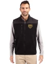 Oakland Golden Grizzlies Cutter & Buck Cascade Eco Sherpa Mens Big and Tall Fleece Vest Black Front Thumbnail Image