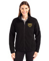 Oakland Golden Grizzlies Cutter & Buck Cascade Eco Fleece Womens Full Zip Jacket Black Front Thumbnail Image