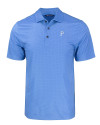 Pittsburgh Pirates Mono Cutter & Buck Pike Eco Tonal Geo Print Stretch Recycled Mens Polo Atlas Light Blue Mannequin Thumbnail Image