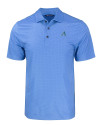 Arizona Diamondbacks Mono Cutter & Buck Pike Eco Tonal Geo Print Stretch Recycled Mens Polo Atlas Light Blue Mannequin Thumbnail Image