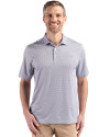 New York Jets Mono Cutter & Buck Pike Eco Diamond Dot Print Recycled Mens Polo Black Front Thumbnail Image