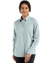 Cutter & Buck Skyline Epic Confidence Recycled Pinstripe Womens Long Sleeve Dress Shirt  HTWH_PRO_HG 1 Thumbnail Image