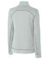 South Bend Cubs Clique Helsa  Performance Womens Half Zip Pullover Sweatshirt Light Grey Mannequin Back Thumbnail Image