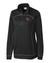 View image 1: Buffalo Bisons Clique Helsa Performance Knit Womens Half Zip
 Black Mannequin