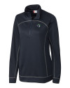 Gwinnett Stripers Clique Helsa  Performance Womens Half Zip Pullover Sweatshirt Dark Navy Mannequin Thumbnail Image