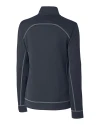 View image 4: Durham Bulls Clique Helsa Performance Knit Womens Half Zip
 Dark Navy Mannequin Back