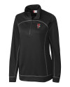 Fresno Grizzlies Clique Helsa  Performance Womens Half Zip Pullover Sweatshirt Black Mannequin Thumbnail Image