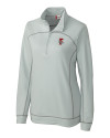 Fresno Grizzlies Clique Helsa  Performance Womens Half Zip Pullover Sweatshirt Light Grey Mannequin Thumbnail Image