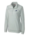West Michigan Whitecaps Clique Helsa  Performance Womens Half Zip Pullover Sweatshirt Light Grey Mannequin Thumbnail Image