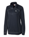 Scranton/Wilkes-Barre RailRiders Clique Helsa  Performance Womens Half Zip Pullover Sweatshirt Dark Navy Mannequin Thumbnail Image