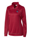 Binghamton Rumble Ponies Clique Helsa  Performance Womens Half Zip Pullover Sweatshirt Darkest Red Mannequin Thumbnail Image