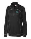 Charlotte Knights Clique Helsa  Performance Womens Half Zip Pullover Sweatshirt Black Mannequin Thumbnail Image