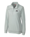 View image 3: Rocket City Trash Pandas Clique Helsa Performance Knit Womens Half Zip
 Light Grey Mannequin