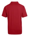 Mannequin back view of a Cardinal Red Cutter & Buck Prospect Eco Textured Stretch Recycled Mens Short Sleeve Polo Thumbnail Image