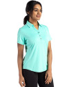 Seattle Seahawks Mono Cutter & Buck Forge Eco Stretch Recycled Womens Short Sleeve Polo Fresh Mint Heather Side Thumbnail Image