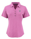 Chicago Bears Mono Cutter & Buck Forge Eco Stretch Recycled Womens Short Sleeve Polo Gelato Heather Mannequin Thumbnail Image