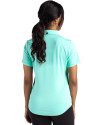 Buffalo Bills Mono Cutter & Buck Forge Eco Stretch Recycled Womens Short Sleeve Polo Fresh Mint Heather Back Thumbnail Image