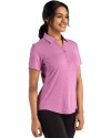 Buffalo Bills Mono Cutter & Buck Forge Eco Stretch Recycled Womens Short Sleeve Polo Gelato Heather Side Thumbnail Image