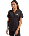 Arizona Cardinals Historic Cutter & Buck Forge Eco Stretch Recycled Womens Short Sleeve Polo Black Front Thumbnail Image