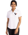Houston Texans - Cutter & Buck Forge Eco Stretch Recycled Womens Short Sleeve Polo White Front Thumbnail Image