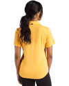 Los Angeles Rams - Cutter & Buck Forge Eco Stretch Recycled Womens Short Sleeve Polo College Gold Heather Back Thumbnail Image