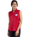 Arizona Cardinals Historic Cutter & Buck Forge Eco Stretch Recycled Womens Sleeveless Polo Cardinal Red Front Thumbnail Image