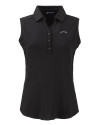 Los Angeles Chargers Mono Cutter & Buck Forge Eco Stretch Recycled Womens Sleeveless Polo Black Mannequin Thumbnail Image