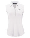 Los Angeles Chargers Mono Cutter & Buck Forge Eco Stretch Recycled Womens Sleeveless Polo White Mannequin Thumbnail Image