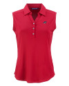 Carolina Panthers Americana Cutter & Buck Forge Eco Stretch Recycled Womens Sleeveless Polo Cardinal Red Mannequin Thumbnail Image