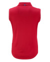 Carolina Panthers Americana Cutter & Buck Forge Eco Stretch Recycled Womens Sleeveless Polo Cardinal Red Mannequin Back Thumbnail Image