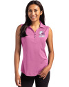 Cleveland Browns Mono Cutter & Buck Forge Eco Stretch Recycled Womens Sleeveless Polo Gelato Heather Front Thumbnail Image