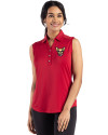 El Paso Chihuahuas Cutter & Buck Forge Eco Stretch Recycled Womens Sleeveless Polo Cardinal Red Front Thumbnail Image