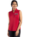 Lansing Lugnuts Cutter & Buck Forge Eco Stretch Recycled Womens Sleeveless Polo Cardinal Red Front Thumbnail Image
