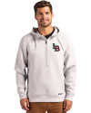 Louisville Bats Cutter & Buck Roam Epic Versatility Half Zip Recycled Mens Hooded Pullover Solitare Front Thumbnail Image