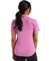 Arizona Diamondbacks Mono Cutter & Buck Forge Eco Stretch Recycled Womens Short Sleeve Polo Gelato Heather Back Thumbnail Image