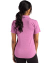 Colorado Rockies Mono Cutter & Buck Forge Eco Stretch Recycled Womens Short Sleeve Polo Gelato Heather Back Thumbnail Image