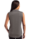 Baltimore Orioles Cutter & Buck Forge Eco Stretch Recycled Womens Sleeveless Polo Dark Black Heather Back Thumbnail Image
