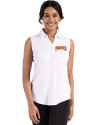 Pittsburgh Pirates Cooperstown Cutter & Buck Forge Eco Stretch Recycled Womens Sleeveless Polo White Front Thumbnail Image
