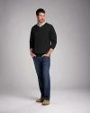 View image 3: Cutter & Buck Douglas Mens Big and Tall V-neck Black Front 2