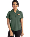 Florida A&M Rattlers Cutter & Buck Forge Eco Stretch Recycled Womens Short Sleeve Polo Dark Hunter Heather Front Thumbnail Image