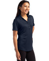Syracuse Orange College Vault Cutter & Buck Forge Eco Stretch Recycled Womens Short Sleeve Polo Navy Blue Side Thumbnail Image