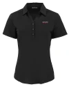 Texas Tech Red Raiders College Vault Cutter & Buck Forge Eco Stretch Recycled Womens Short Sleeve Polo Black Mannequin Thumbnail Image