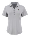 Georgia Bulldogs Alumni Cutter & Buck Forge Eco Stretch Recycled Womens Short Sleeve Polo Polished Medium Gray Mannequin Thumbnail Image