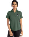 Portland State Vikings College Vault Cutter & Buck Forge Eco Stretch Recycled Womens Short Sleeve Polo Dark Hunter Heather Front Thumbnail Image