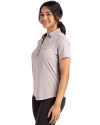 Arkansas Razorbacks Alumni Cutter & Buck Forge Eco Stretch Recycled Womens Short Sleeve Polo Polished Medium Gray Side Thumbnail Image